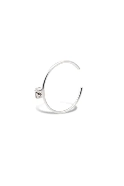 Boucle d'Oreille Anneau Ouvert Argenté Marceau - April Please