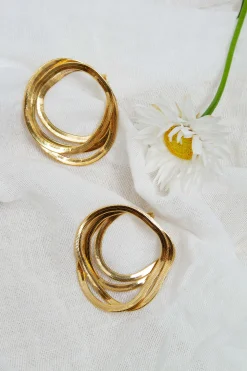 Boucles d'Oreilles Geste Maxi Doré - Judith Benita