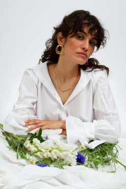 Boucles d'Oreilles Geste Maxi Doré - Judith Benita