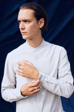 Chemise Academia Gris Clair