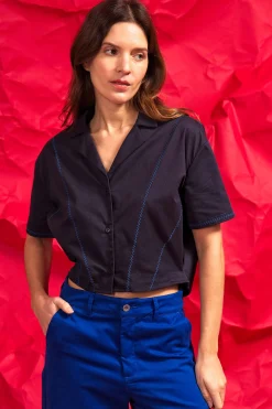 Chemise Allamanda Bleu Marine