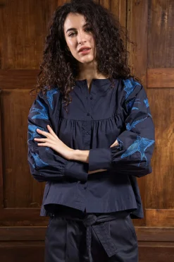 Chemise Doria Aves Bleu Marine