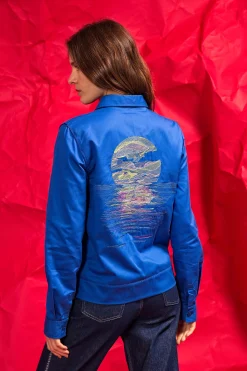 Chemise Emocion Mar y Sol Bleu saphir