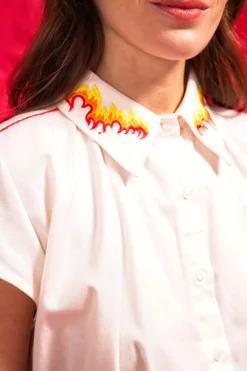 Chemise Florencia Llamas Ecru