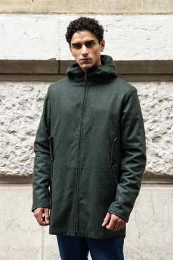 Manteau Possible Lana Kaki Foncé