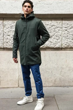 Manteau Possible Lana Kaki Foncé