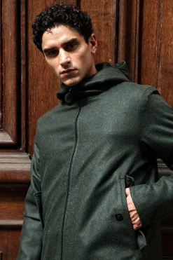 Manteau Possible Lana Kaki Foncé
