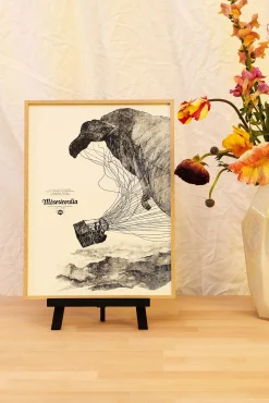 Sérigraphie édition limitée - Dirigible - 30x40cm
