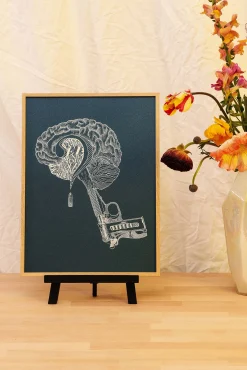 Sérigraphie édition limitée - Cerebro - 30x40cm