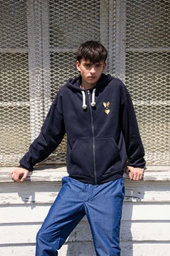 Sweatshirt Capuche Dorian Bleu Marine