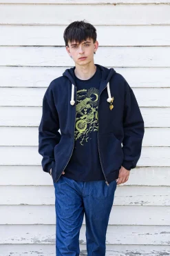 Sweatshirt Capuche Dorian Bleu Marine