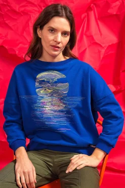 Sweatshirt Contracorriente Mar y Sol Bleu Saphir