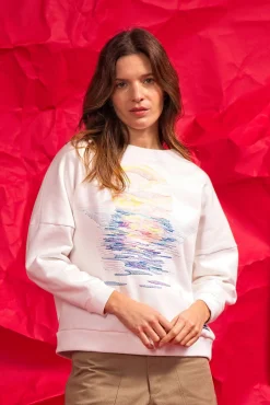 Sweatshirt Contracorriente Mar y Sol Ecru