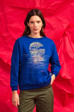 Sweatshirt Contracorriente Mar y Sol Bleu Saphir