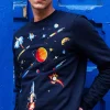 Sweatshirt Macarron Cohete Bleu marine