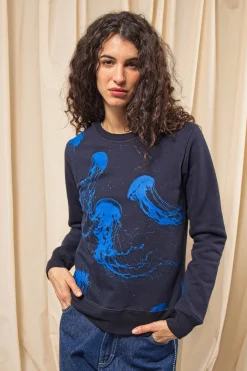 Sweatshirt Macarron Medusas Bleu Marine
