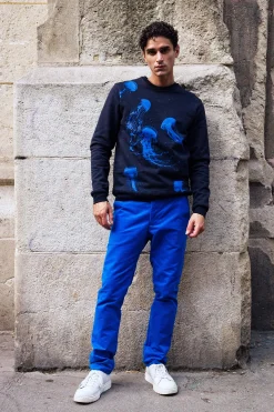 Sweatshirt Macarron Medusas Bleu Marine
