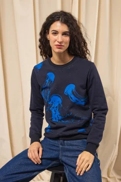 Sweatshirt Macarron Medusas Bleu Marine