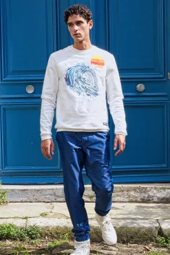 Sweatshirt Macarron Ola Écru