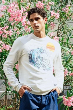 Sweatshirt Macarron Ola Écru
