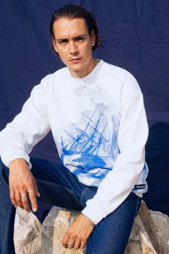 Sweatshirt Oversize Angelo Rescate Écru