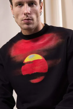 Sweatshirt Oversize Angelo Puesta De Sol Noir