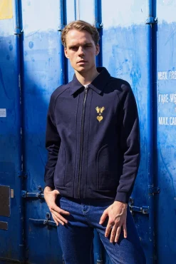 Sweatshirt Zippé Ander Bleu