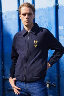 Sweatshirt Zippé Ander Bleu