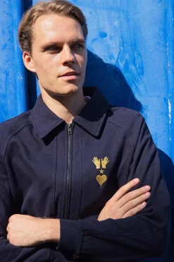 Sweatshirt Zippé Ander Bleu