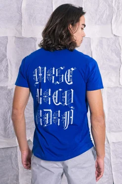 T-Shirt Homme Mario Gotico Bleu Saphir