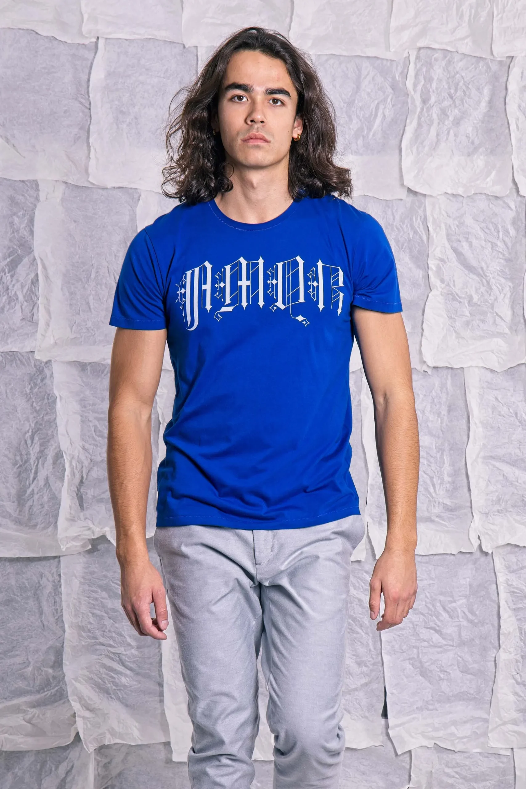 T-Shirt Homme Mario Gotico Bleu Saphir