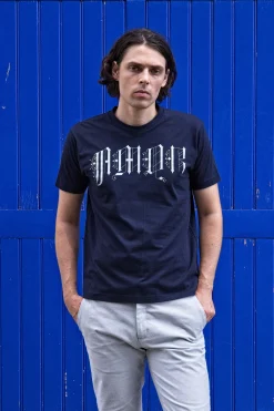 T-Shirt Homme Mario Gotico Bleu Marine