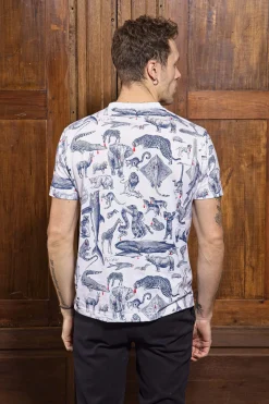 T-Shirt Mario Animales Blanc
