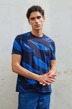T-Shirt Mario Ballena Bleu marine