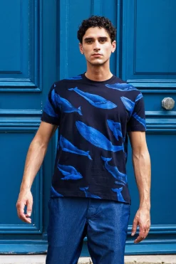 T-Shirt Mario Ballena Bleu marine