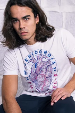 T-Shirt Mario Corazon Blanc