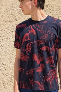 T-Shirt Mario Desaparición Bleu Marine