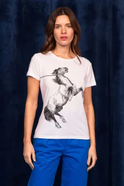 T-Shirt Medallon Indomable Blanc
