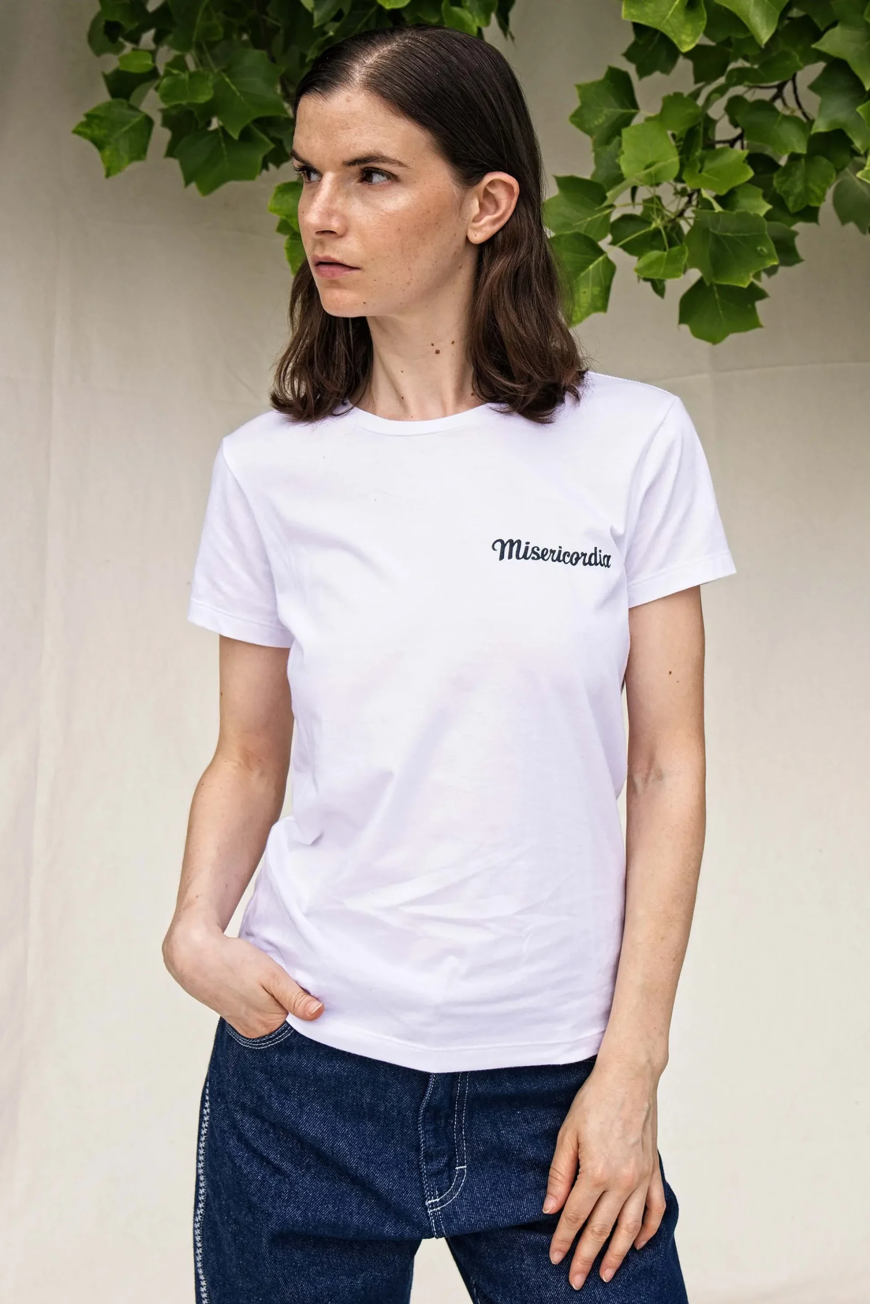 T-Shirt Medallon Misericordia Pecho Blanc