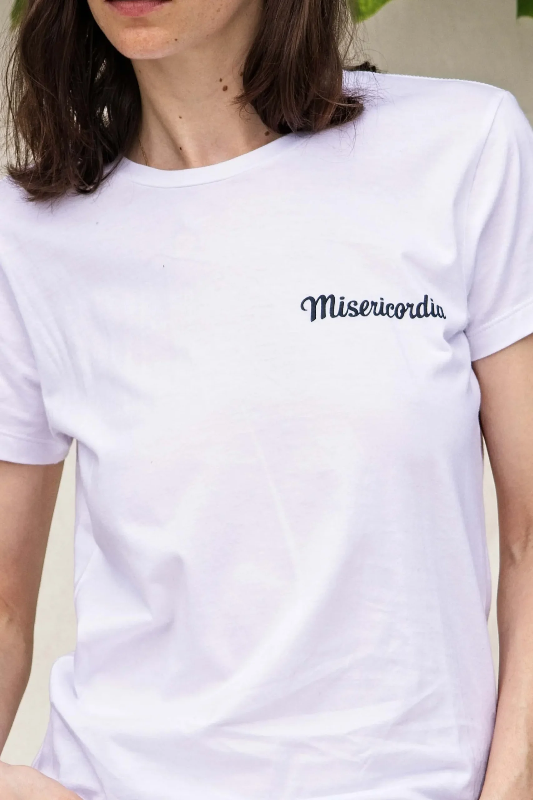 T-Shirt Medallon Misericordia Pecho Blanc