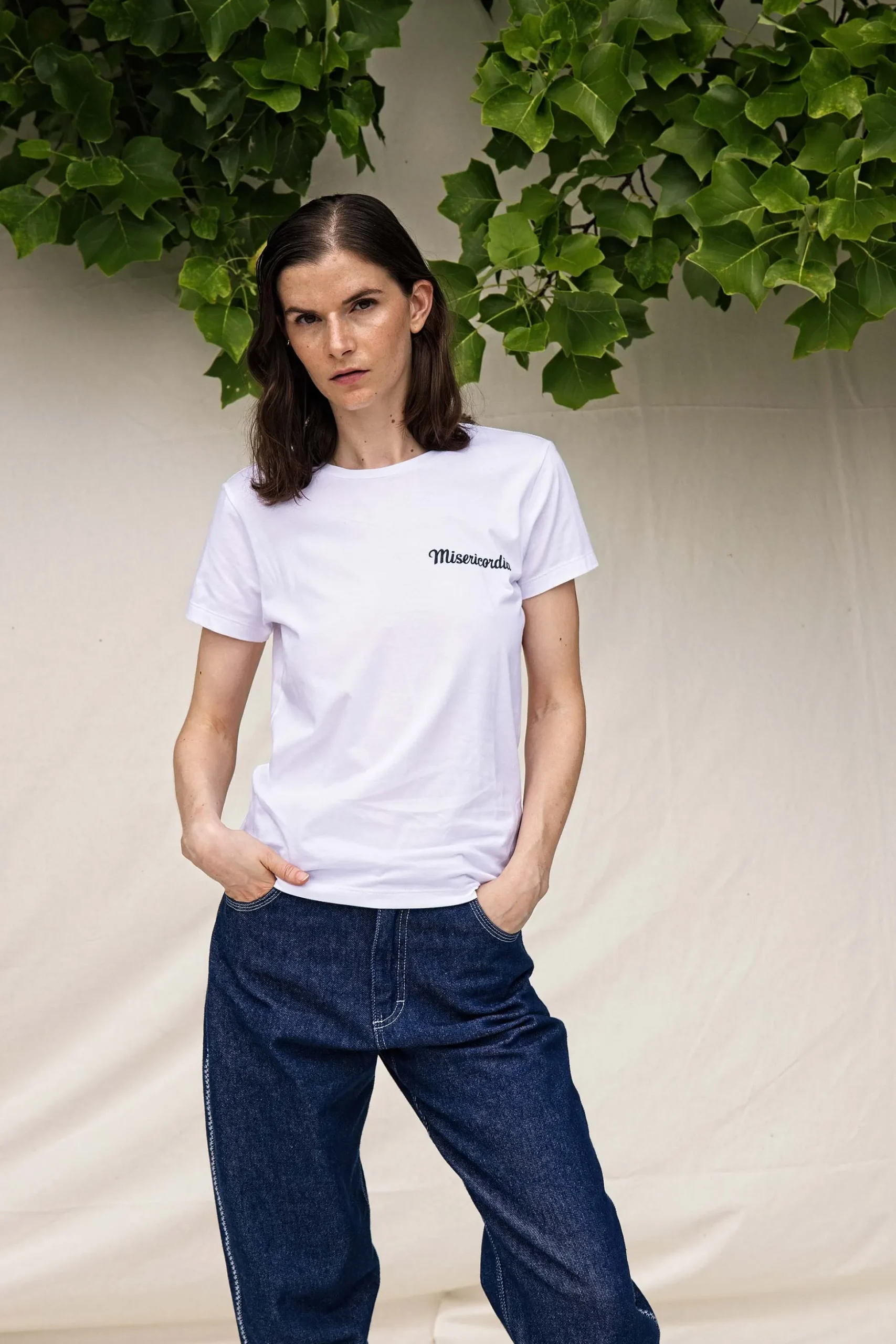T-Shirt Medallon Misericordia Pecho Blanc