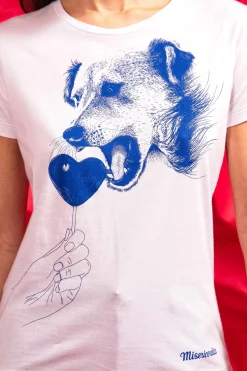 T-Shirt Medallon Perro Blanc