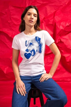 T-Shirt Medallon Perro Blanc