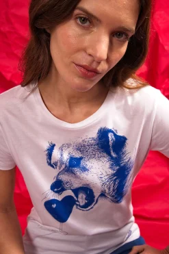 T-Shirt Medallon Perro Blanc