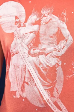 T-shirt Medallon Saturno Orange Saumon