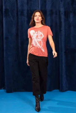 T-shirt Medallon Saturno Orange Saumon
