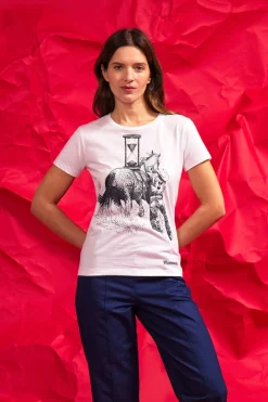 T-Shirt Medallon Tiempo Perdido Blanc