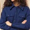 Veste Boutonnée Dione Bleu Acier