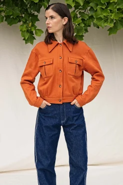 Veste Boutonnée Dione Tabac