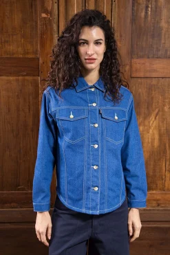 Veste Chemise Attis Bleu Denim